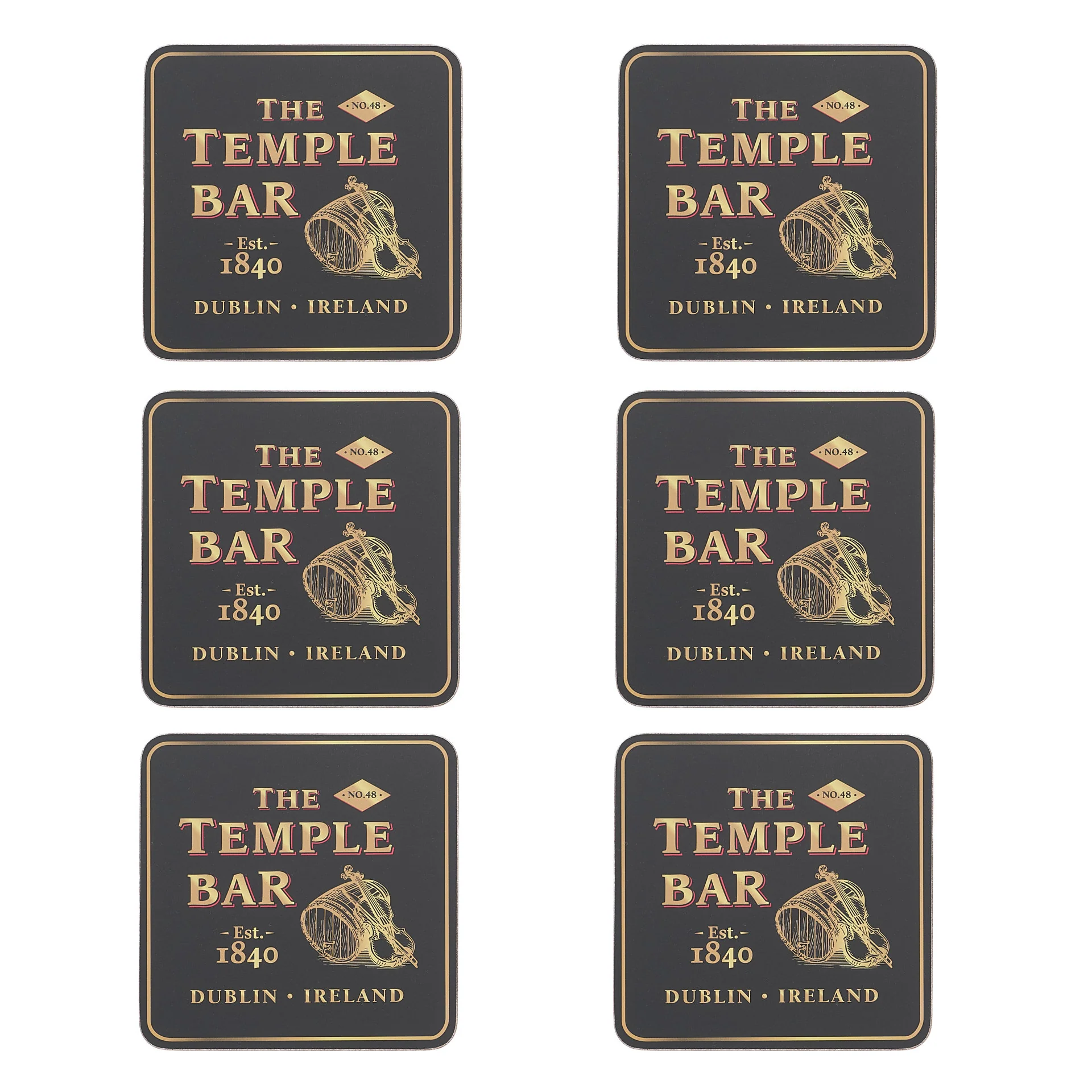 The Temple Bar 1840 Coasters