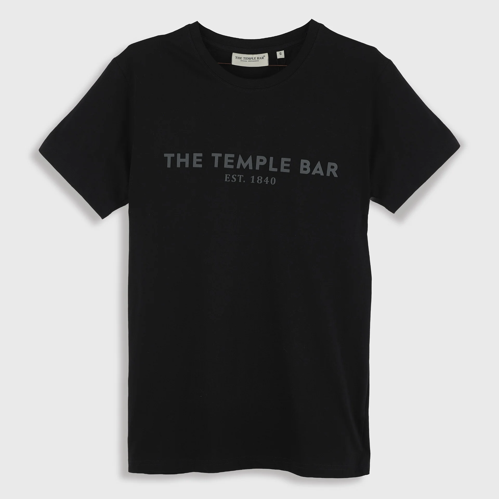 The Temple Bar Raglan Unisex Solid Black TShirt